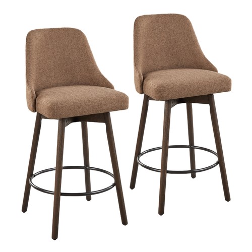 Marcel Upholstered 26" Fixed-height Counter Stool - Set Of 2